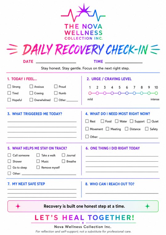 Preview of the Daily Recovery Check-In
